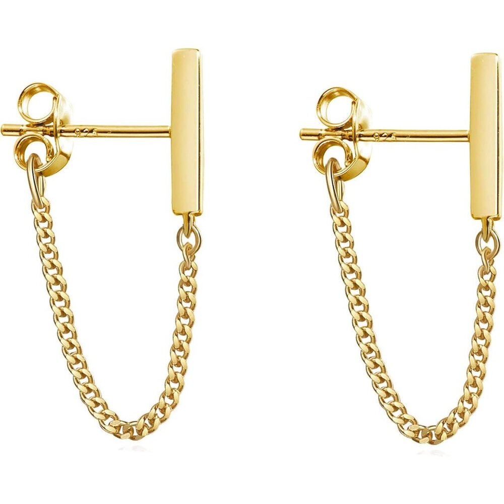 Lightweight Dangle Earrings Crafted From S925 Ste… - image 1